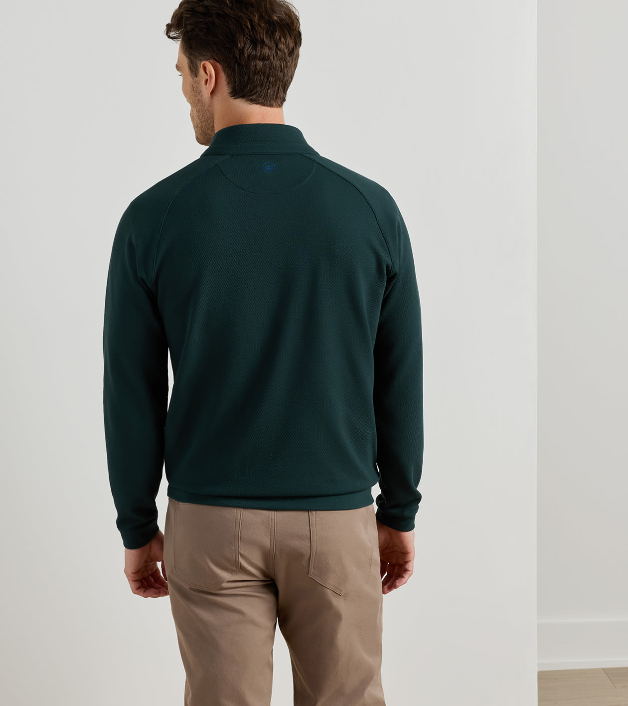 Cradle Piqu&eacute; Performance Quarter-Zip in PINE BROOK - Alternate Image 2