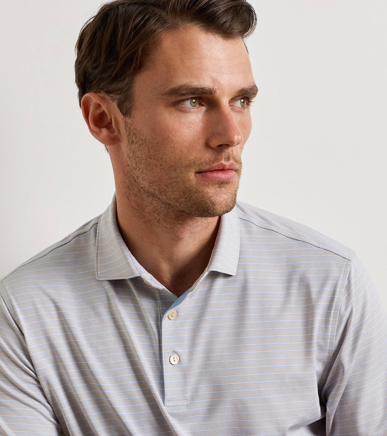 Oaks Performance Jersey Polo in British Grey - Alternate Image 4