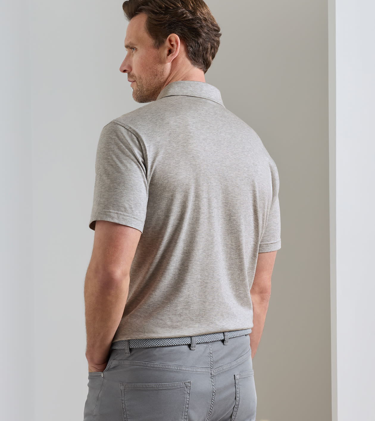 Excursionist Flex Short-Sleeve Polo in Gale Grey - Alternate Image 2