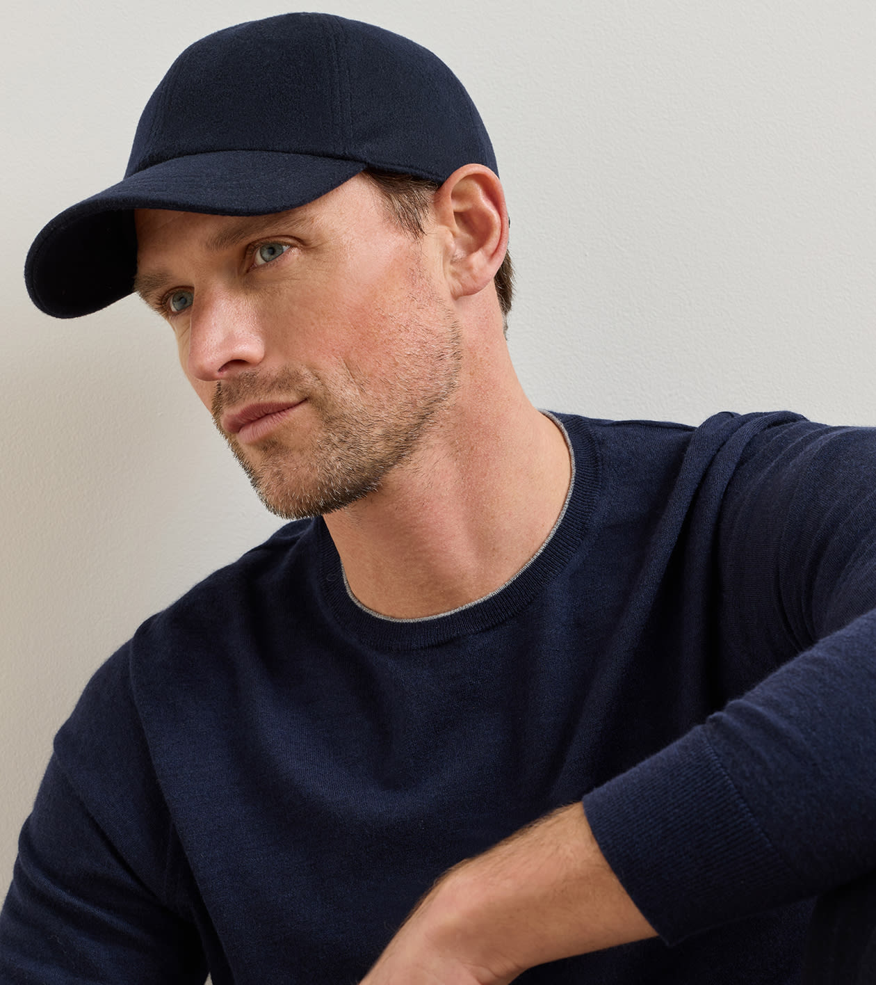 Tempest Cashmere Hat in Navy - Alternate Image 1
