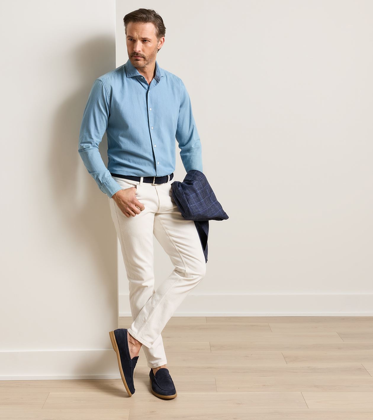 Fairfield Garment Dyed Denim in Almond - Alternate Image 1