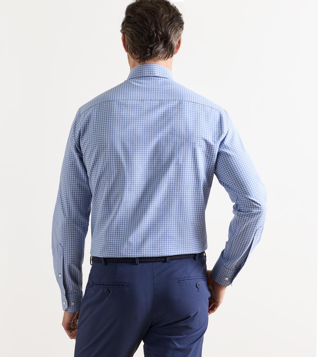 Eugene Performance Poplin Sport Shirt in WINDY BLUE - Alternate Image 2