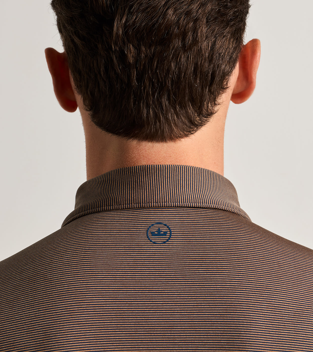 Jubilee Performance Jersey Polo in NAVY / DARK AMBER - Alternate Image 3