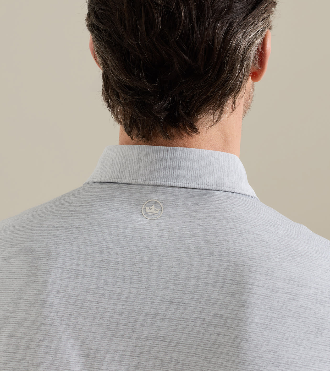 Treble Performance Jersey Polo in Gale Grey - Alternate Image 3
