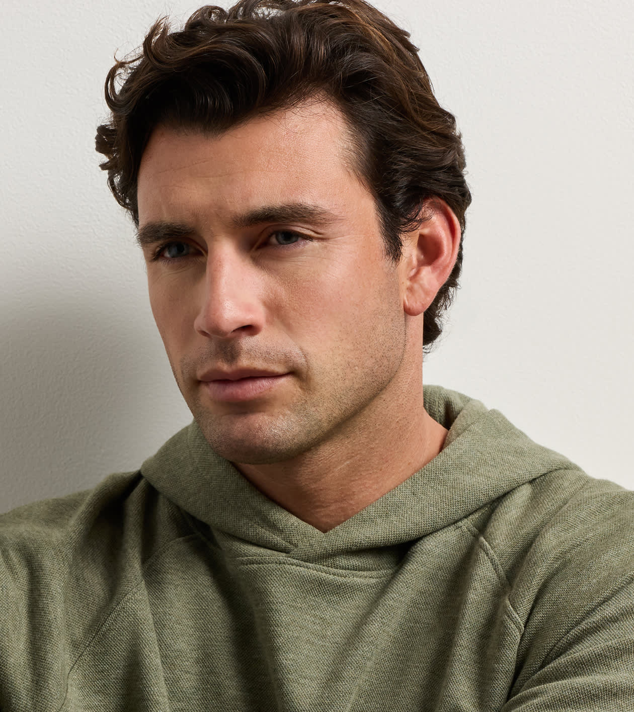 Crown Comfort Knit Hoodie in FATIGUE - Alternate Image 3