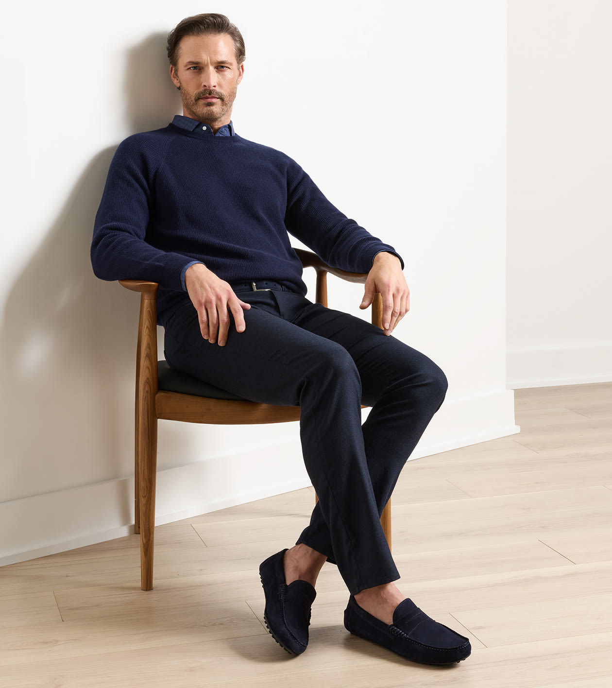 Suffolk Suede Driver in Navy - Alternate Image 3