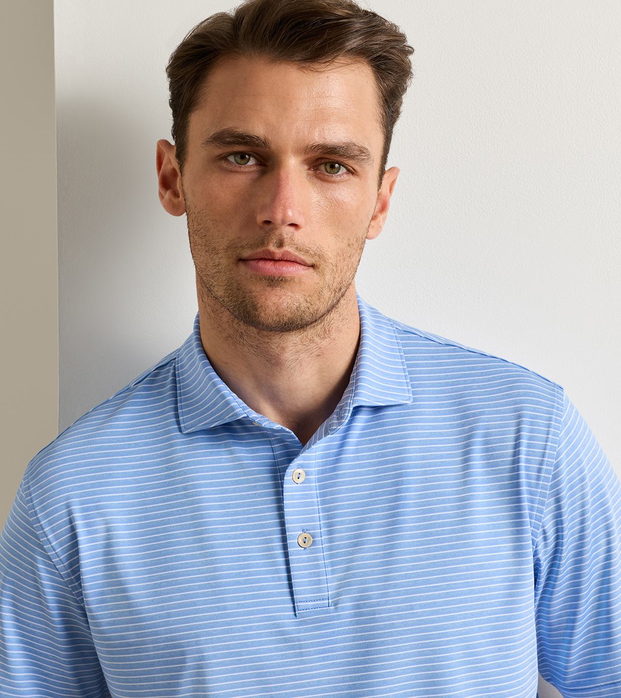 Merion Performance Jersey Polo in Estate Blue - Alternate Image 4
