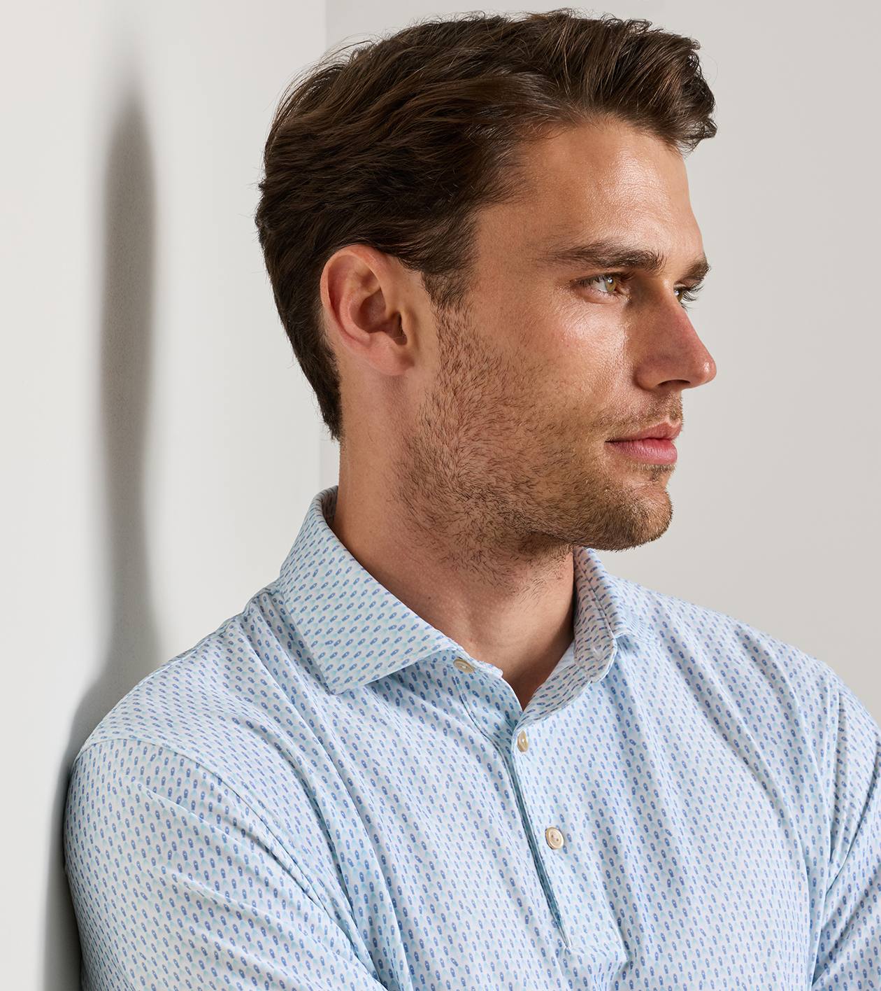 Weekend Wake Performance Jersey Polo in White - Alternate Image 4