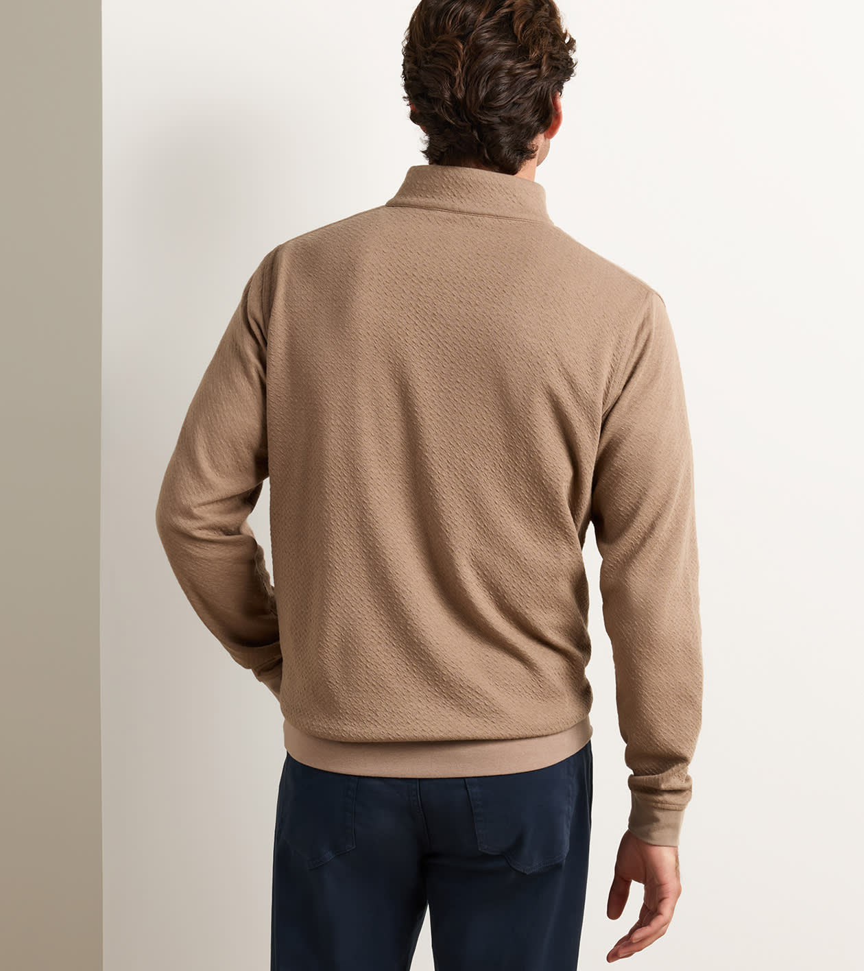 Ridgeline Knit Quarter Zip in SAWGRASS - Alternate Image 2