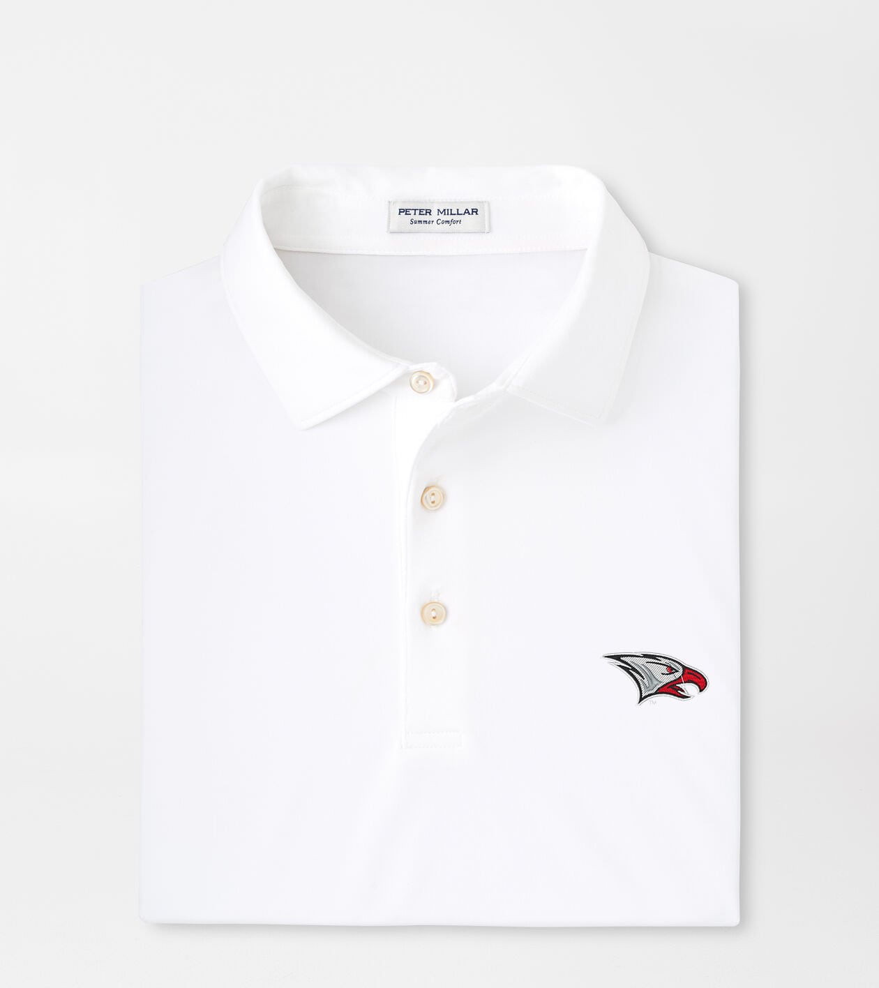 NC Central Solid Performance Jersey Polo in White - Alternate Image 1