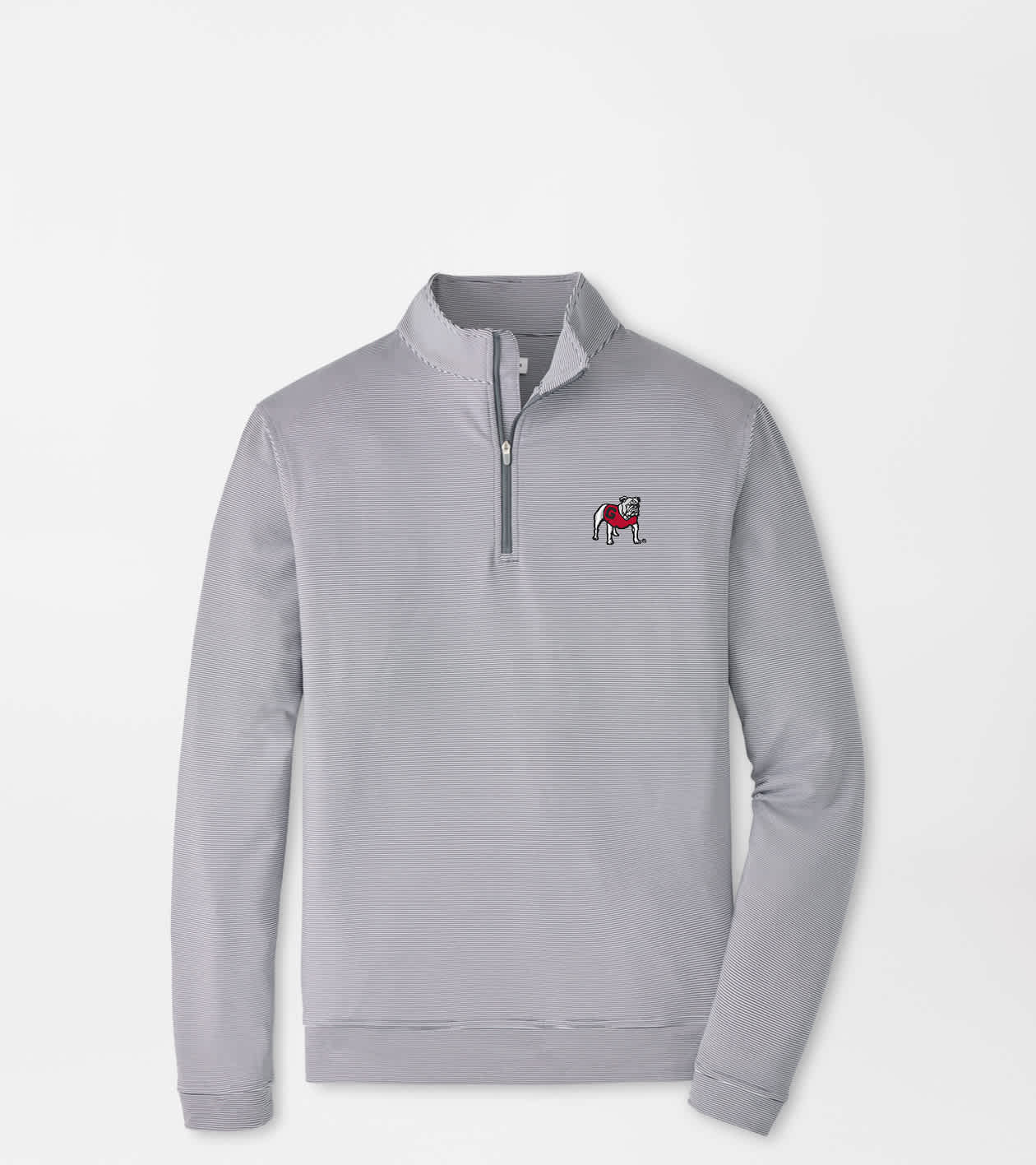 Georgia Standing Bulldog Perth Mini-Stripe Performance Pullover