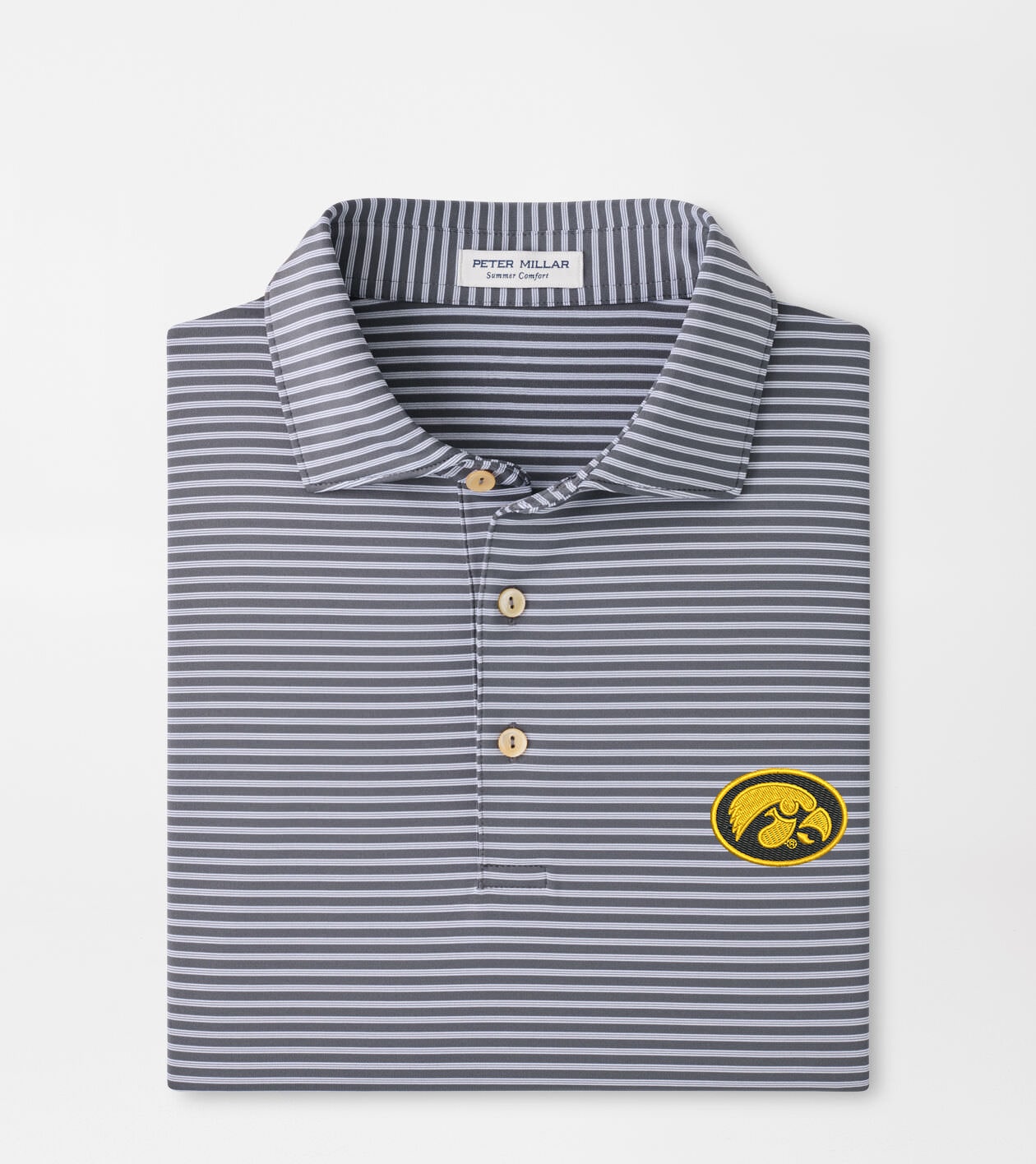 Iowa Tiebreaker Performance Jersey Stripe Polo | Men's Collegiate