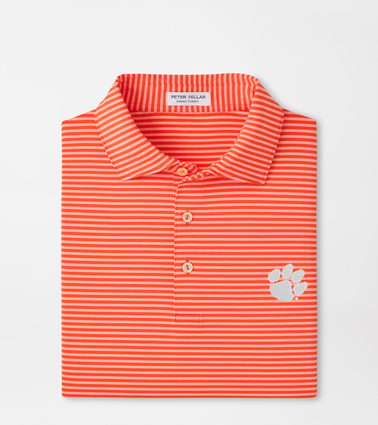 Clemson Tiebreaker Performance Jersey Stripe Polo | Men's