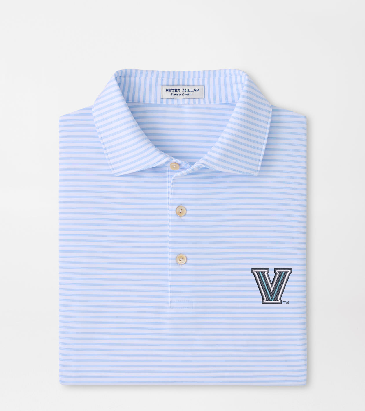 ★値下げしました★ Peter Millar ポロシャツ XL Villanova Tiebreaker Performance Jersey Stripe Polo | Men's