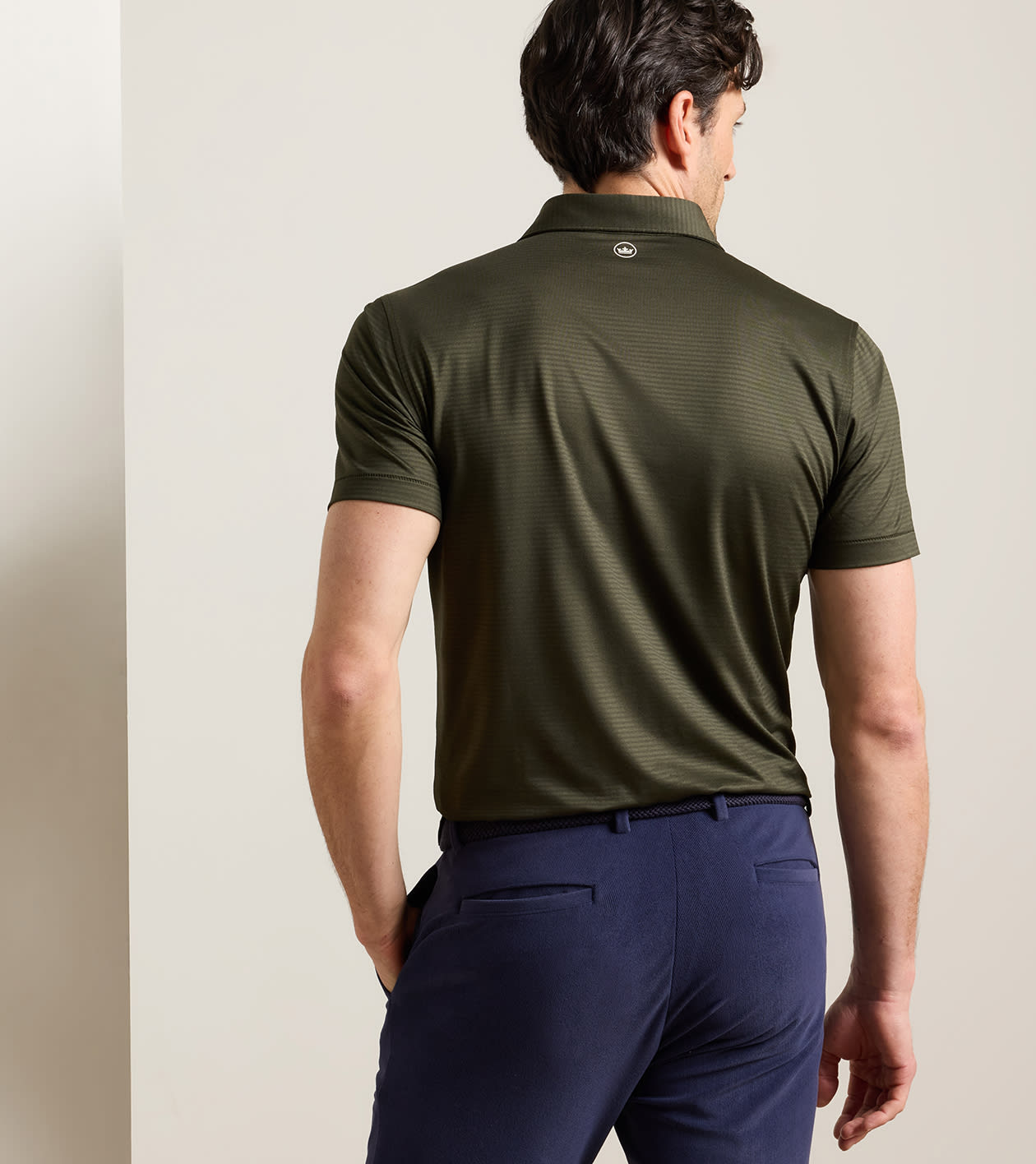 Empire Performance Jersey Polo in Dark Olive - Alternate Image 2