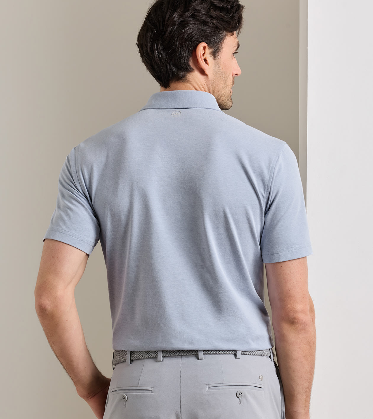 Albatross Cotton-Blend Piqu&eacute; Polo in WINDY BLUE - Alternate Image 2