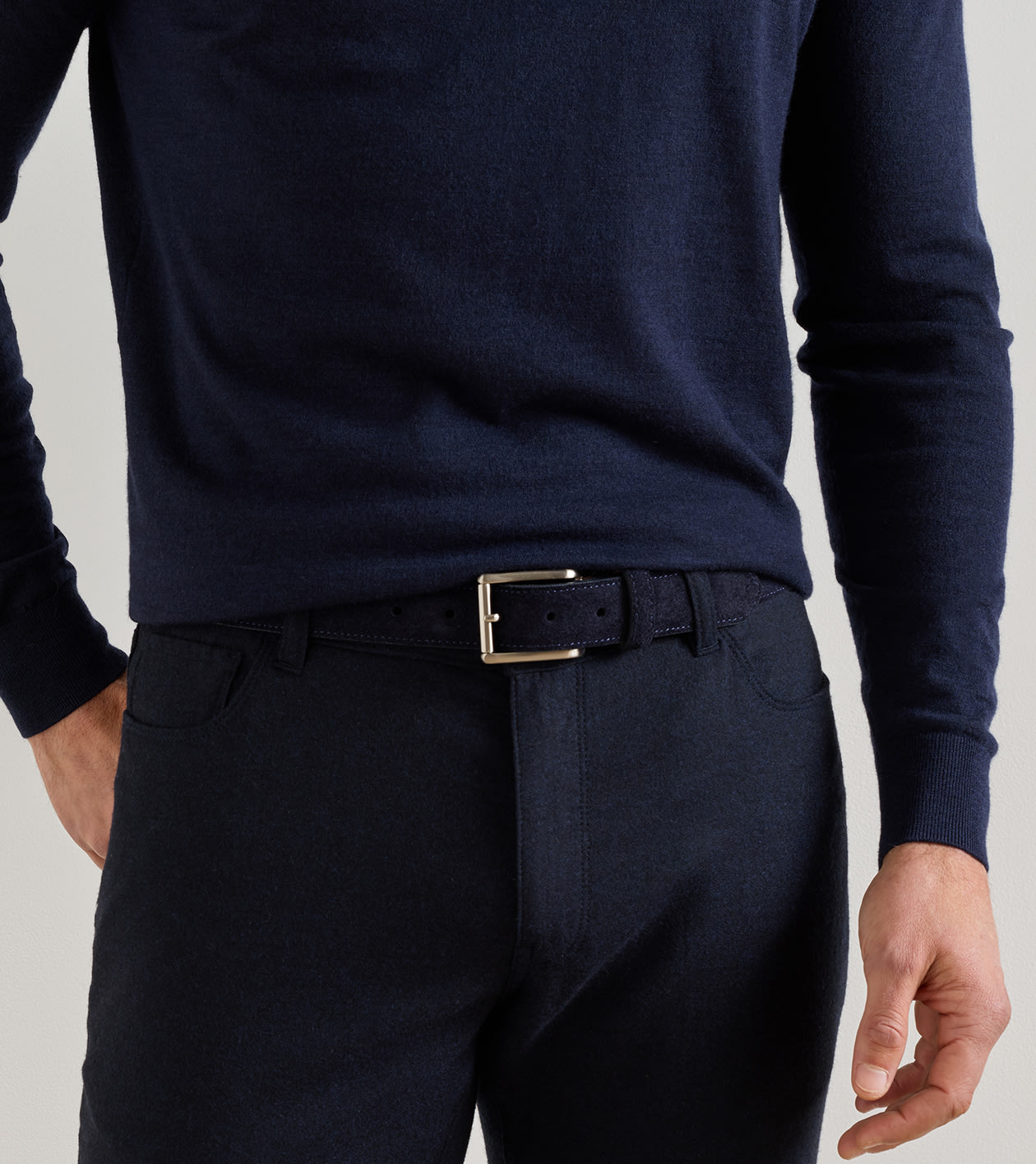 Excursionist Suede Belt in Dark Navy - Alternate Image 1
