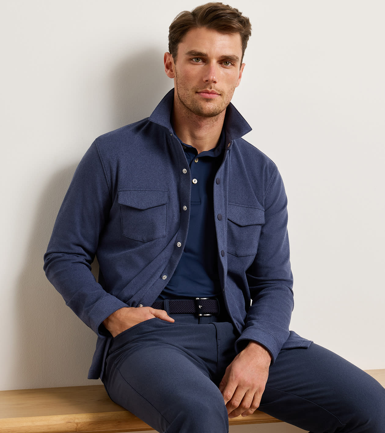 Ardent Air Performance Shirt Jacket in Navy - Alternate Image 1