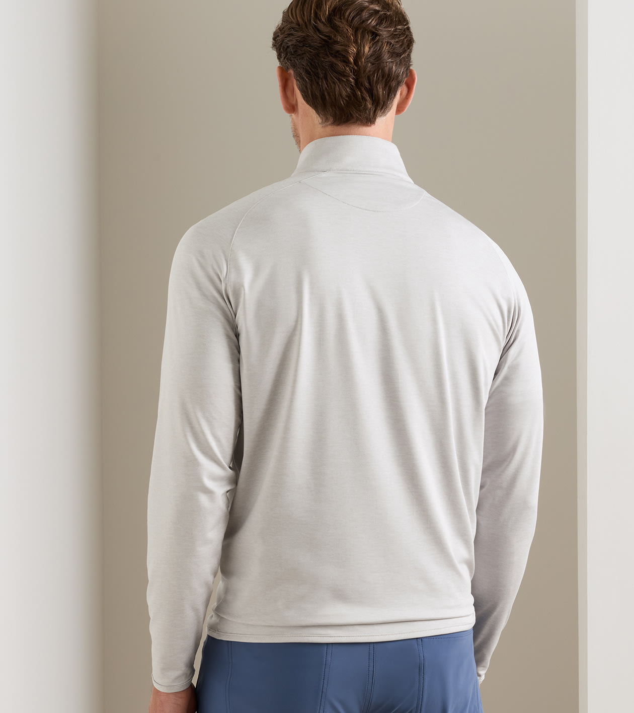 Stealth Performance Quarter-Zip in British Grey - Alternate Image 2