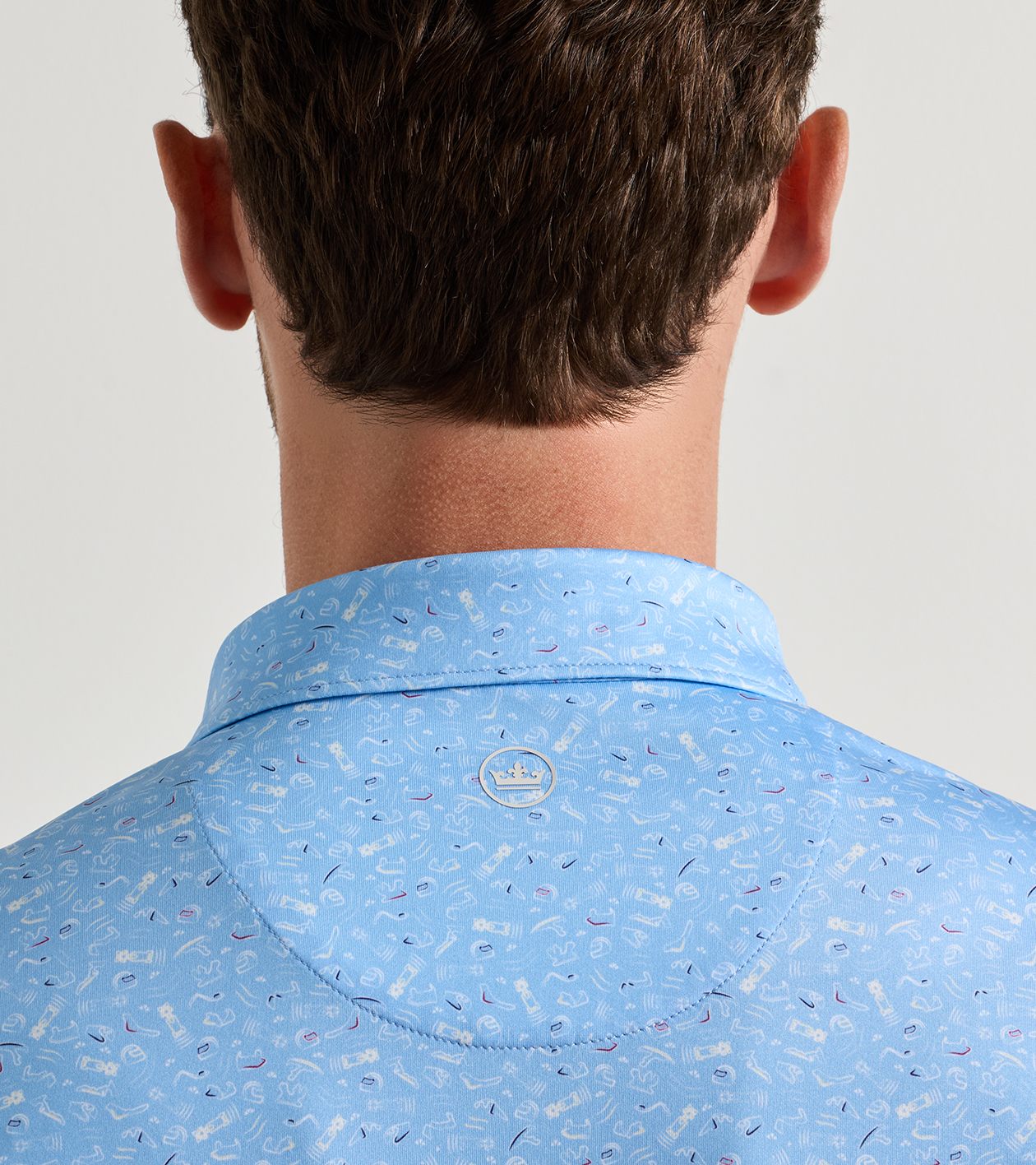 Track Record Performance Jersey Polo in Cottage Blue - Alternate Image 3