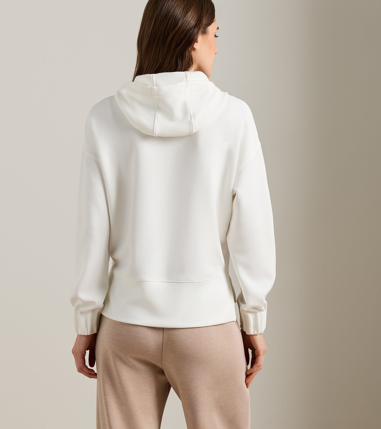 Flora Knit Hoodie in SOFT WHITE - Alternate Image 2