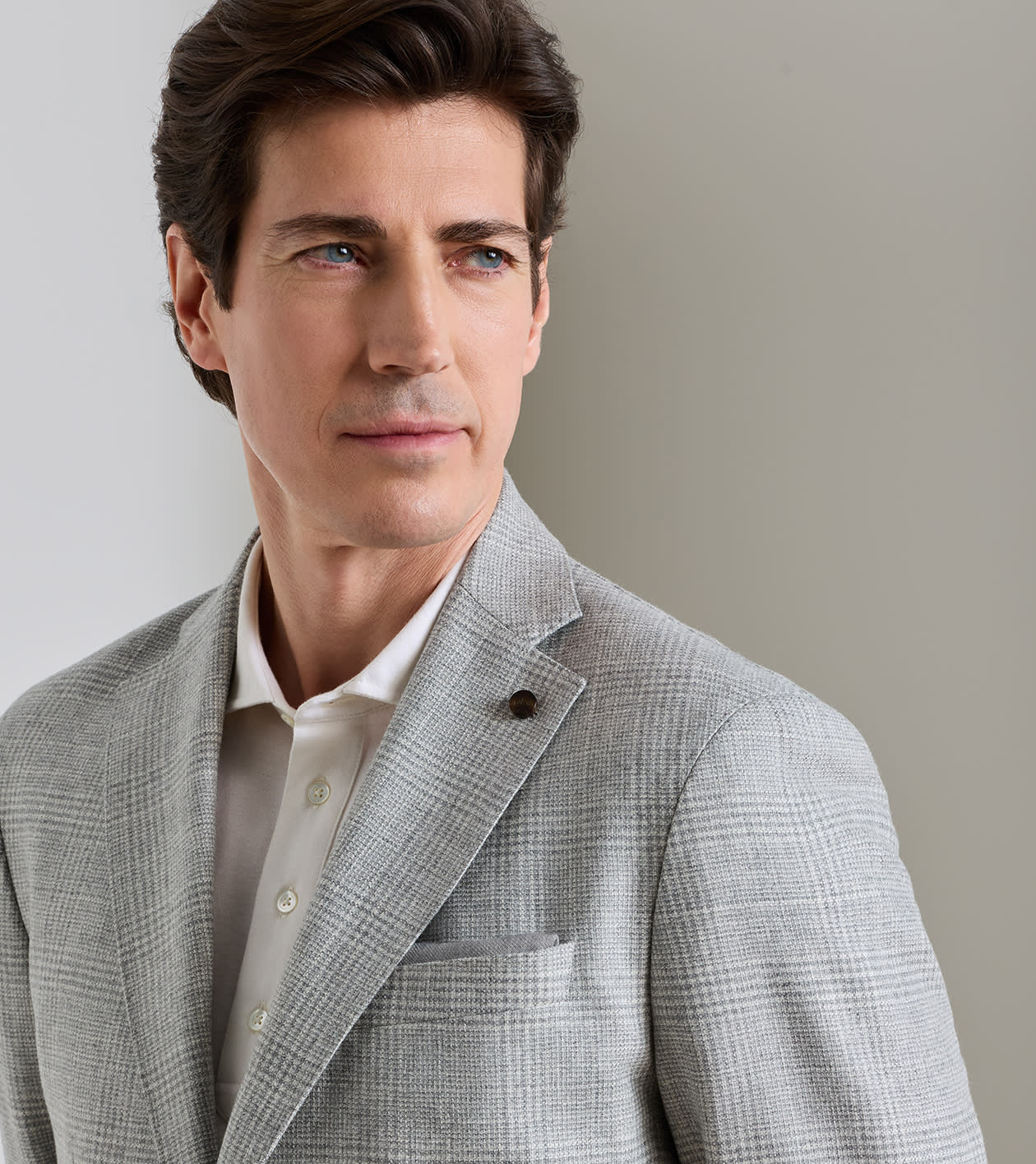 Wool Pocket Square in Nickel - Alternate Image 1
