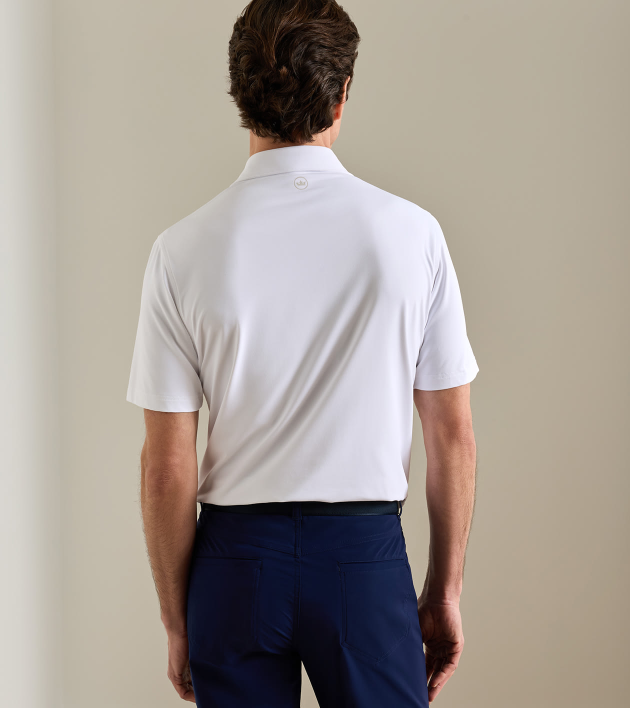 Solid Performance Jersey Polo in White - Alternate Image 2