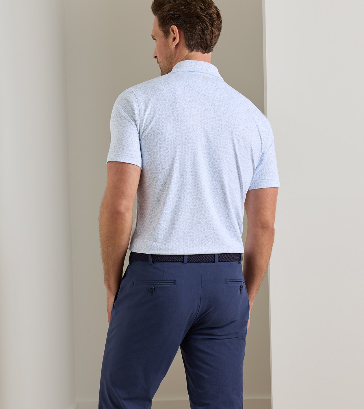Corsica Performance Jersey Polo in White - Alternate Image 2