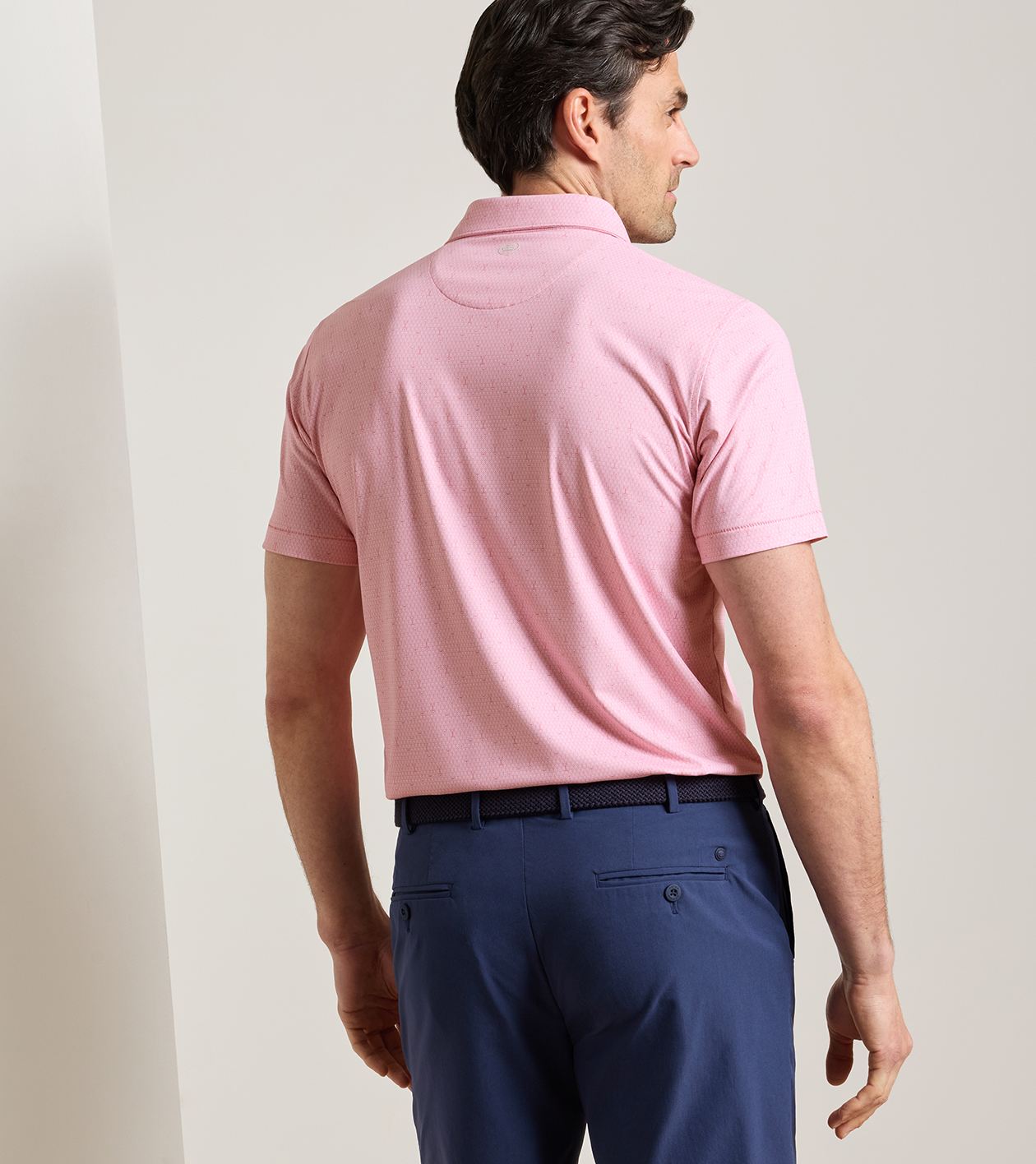 Fifty-Fifty Performance Jersey Polo in MELROSE PINK - Alternate Image 2