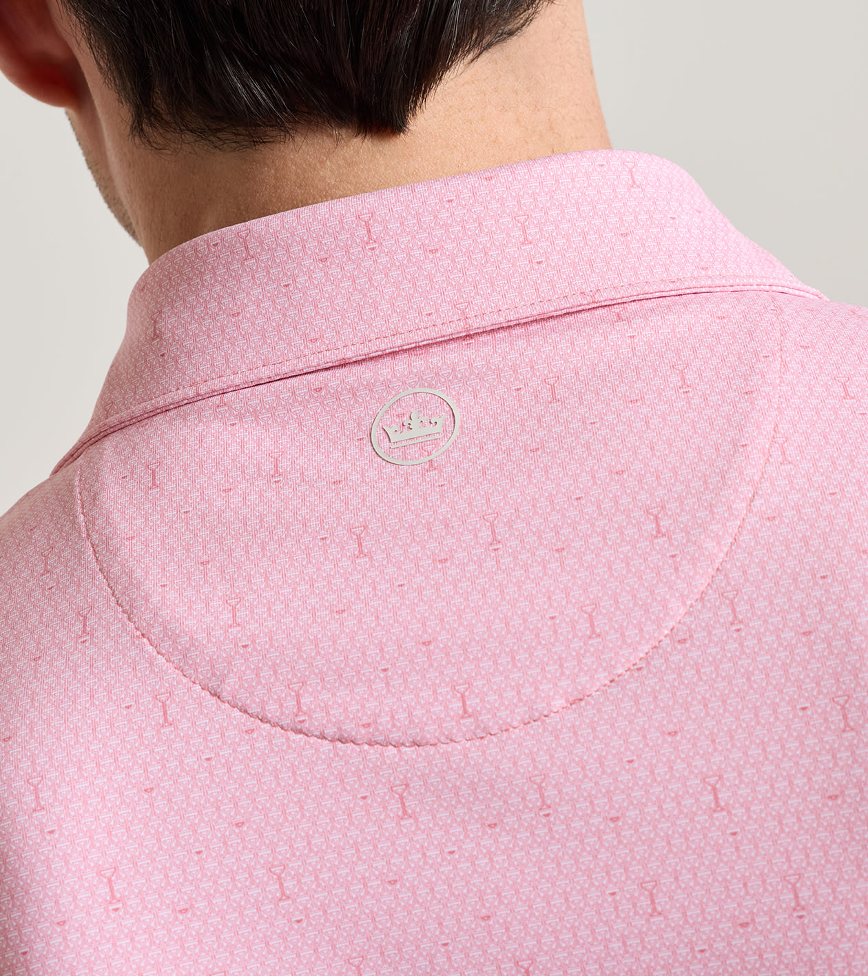 Fifty-Fifty Performance Jersey Polo in MELROSE PINK - Alternate Image 3