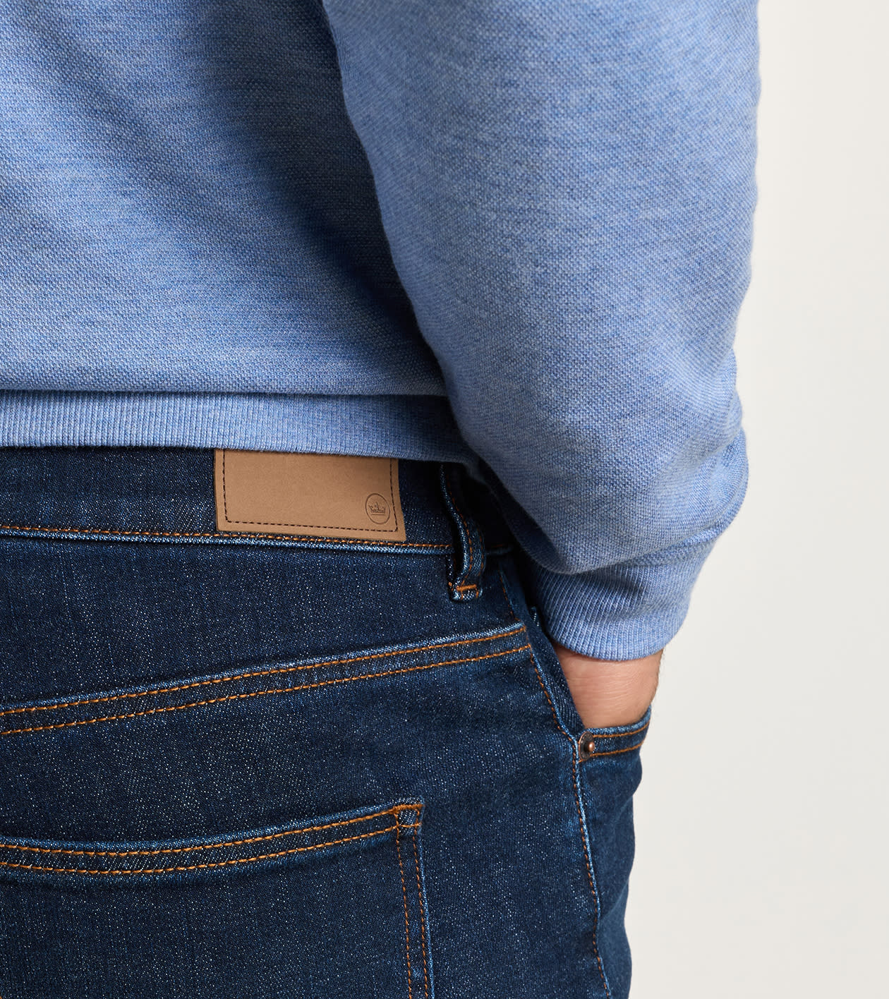 Crown Heritage Five Pocket Denim in MIDNIGHT BLUE RINSE - Alternate Image 3
