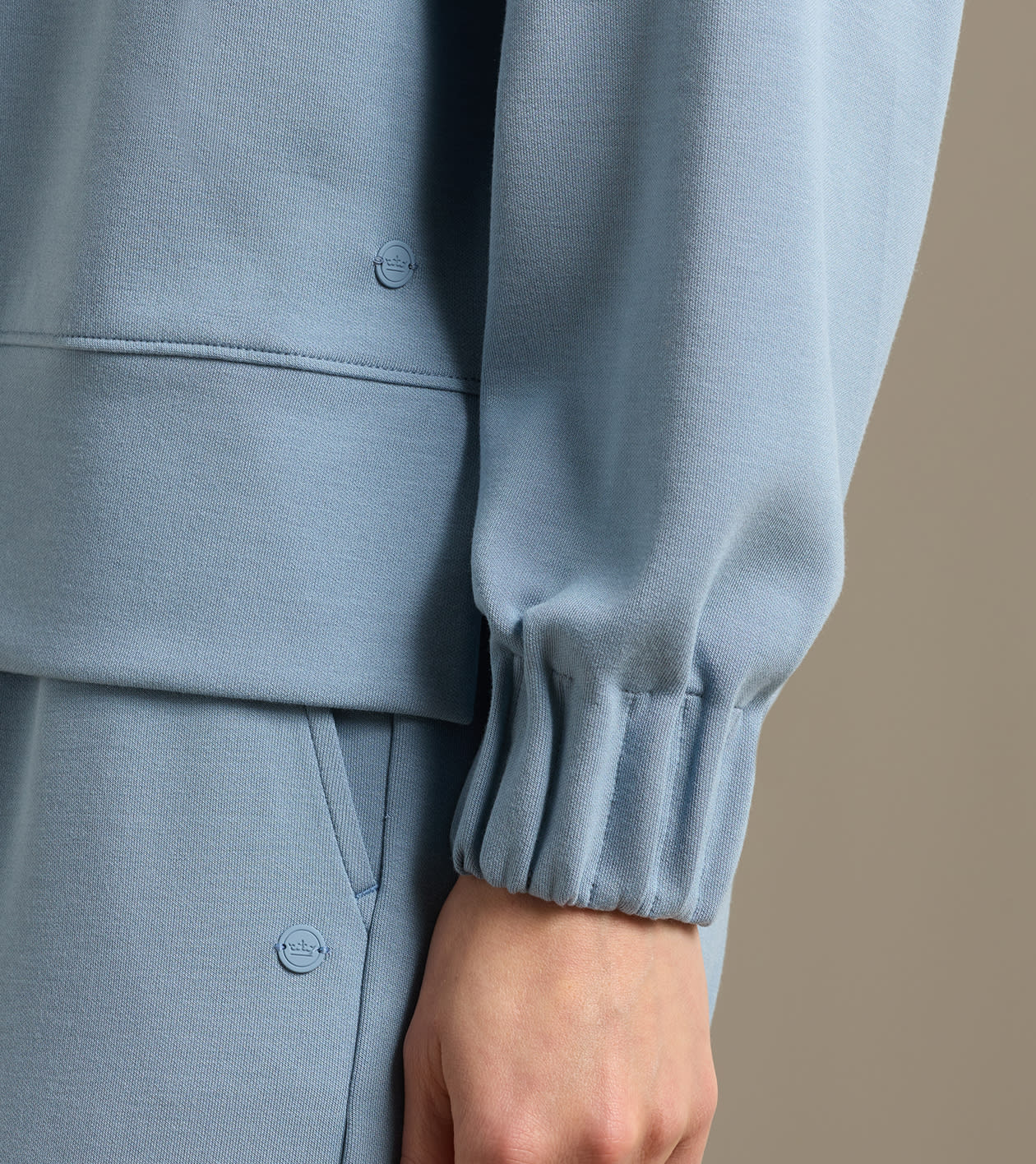 Flora Knit Half-Zip Pullover in RAINWATER - Alternate Image 3