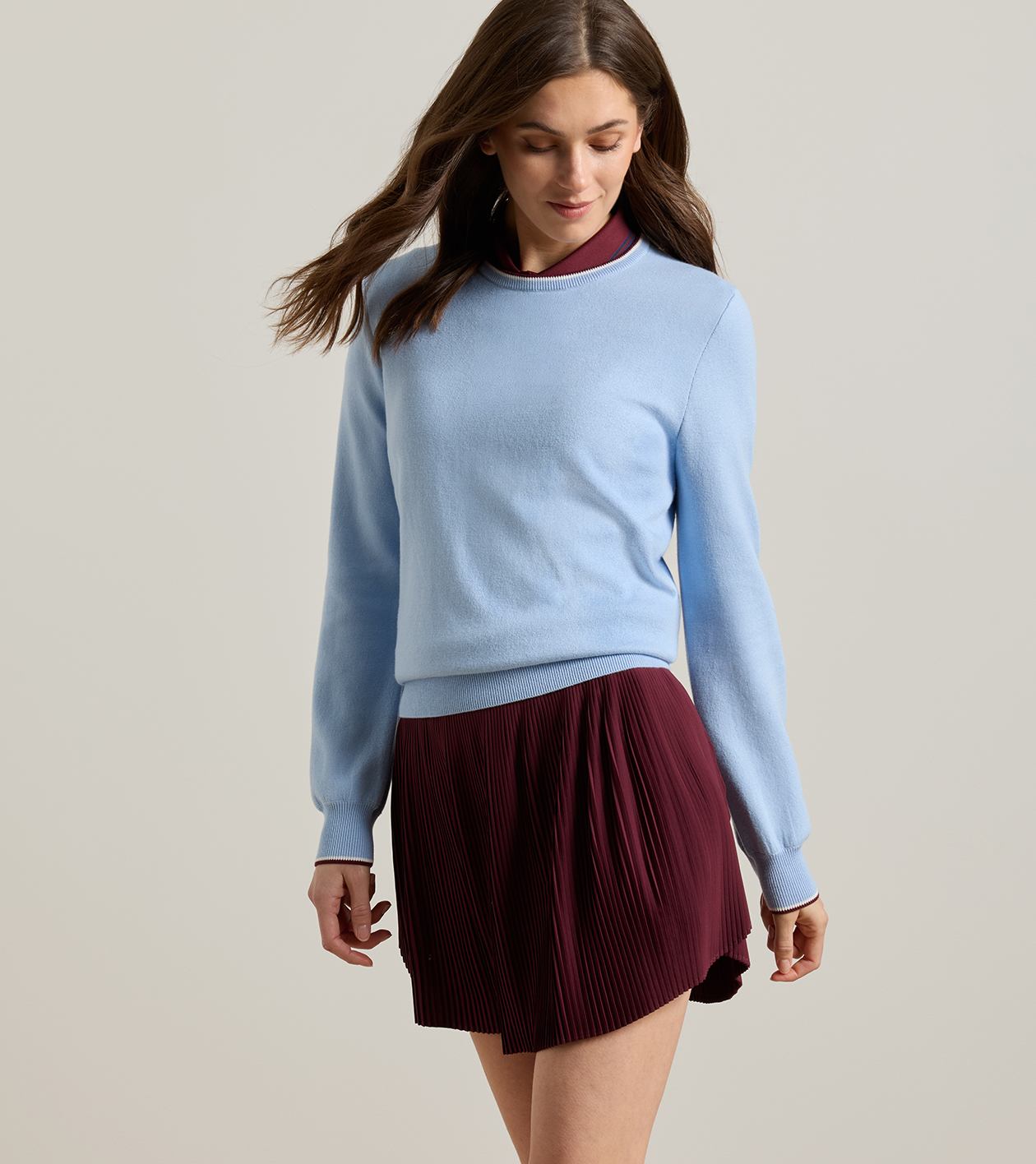 Coolspun Lite Cotton Crewneck in Cottage Blue - Alternate Image 1