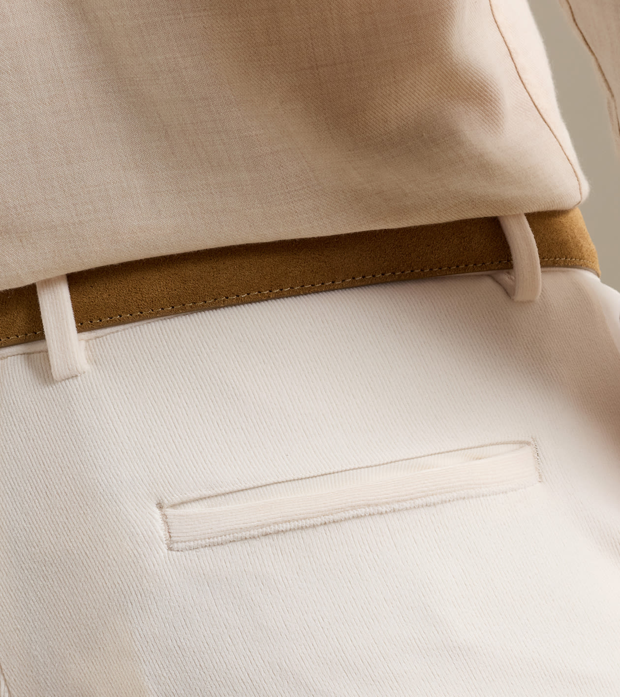 Bingham Corduroy Performance Trouser in Almond - Alternate Image 3