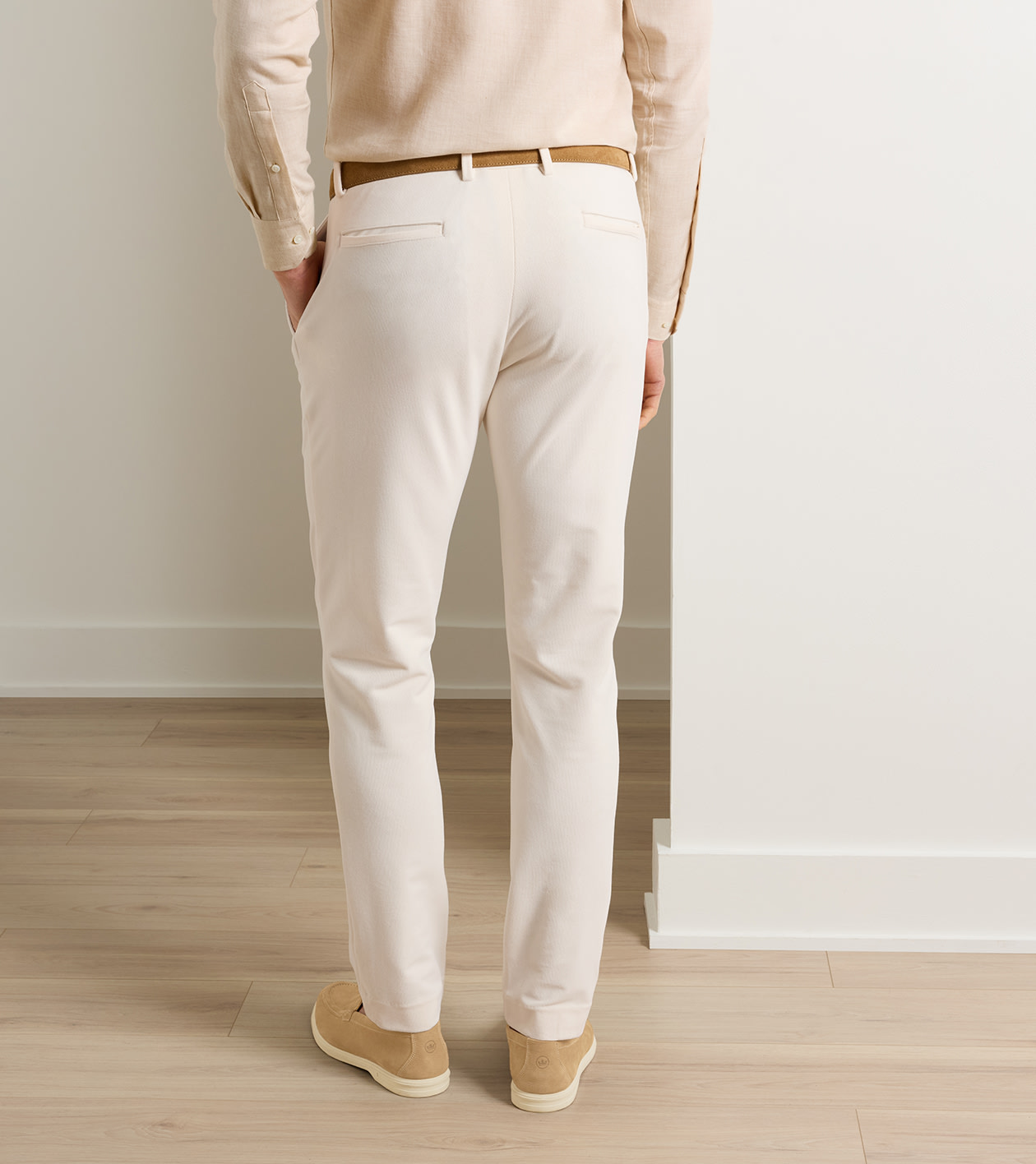 Bingham Corduroy Performance Trouser in Almond - Alternate Image 2
