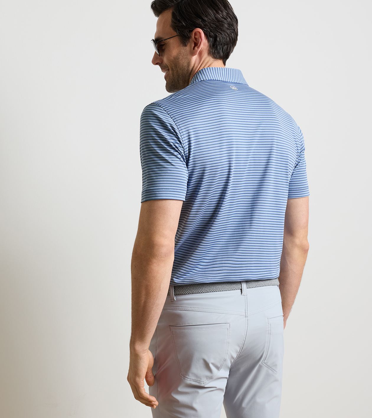 Tempo Performance Mesh Polo in WINDY BLUE - Alternate Image 2