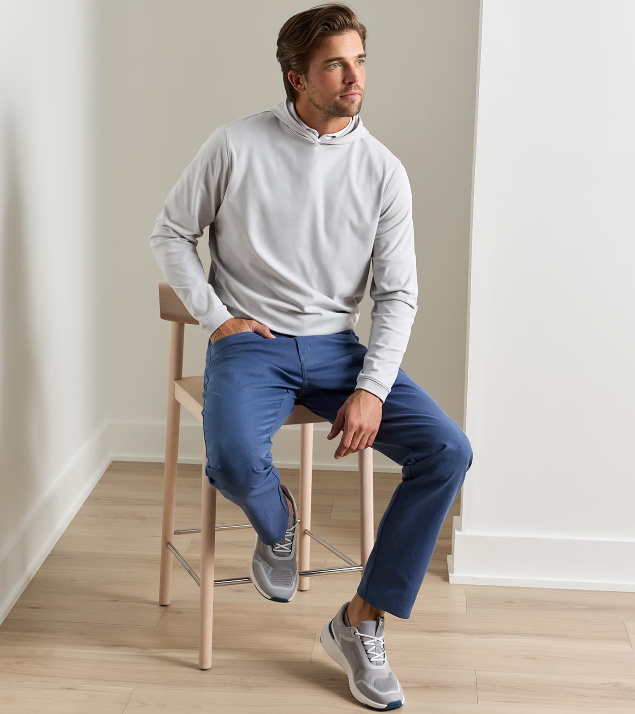 Ardent Air Performance Hoodie in British Grey - Alternate Image 1
