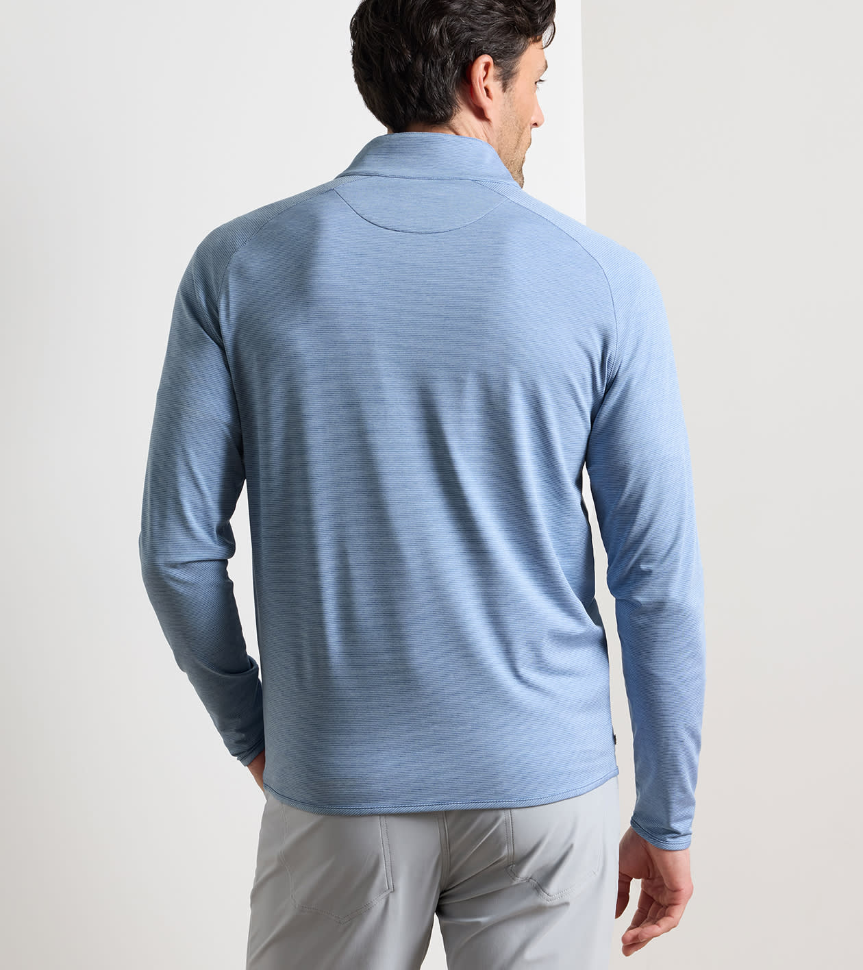 Stealth Stripe Performance Quarter-Zip in WINDY BLUE - Alternate Image 2