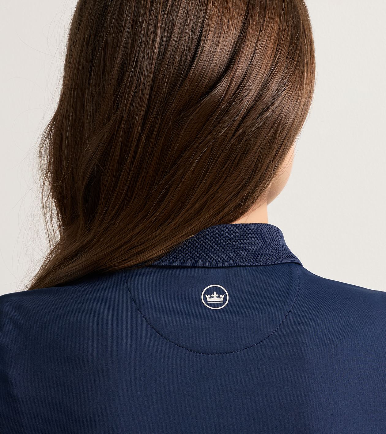 Keswick Zip Neck Short-Sleeve Polo in Navy - Alternate Image 3