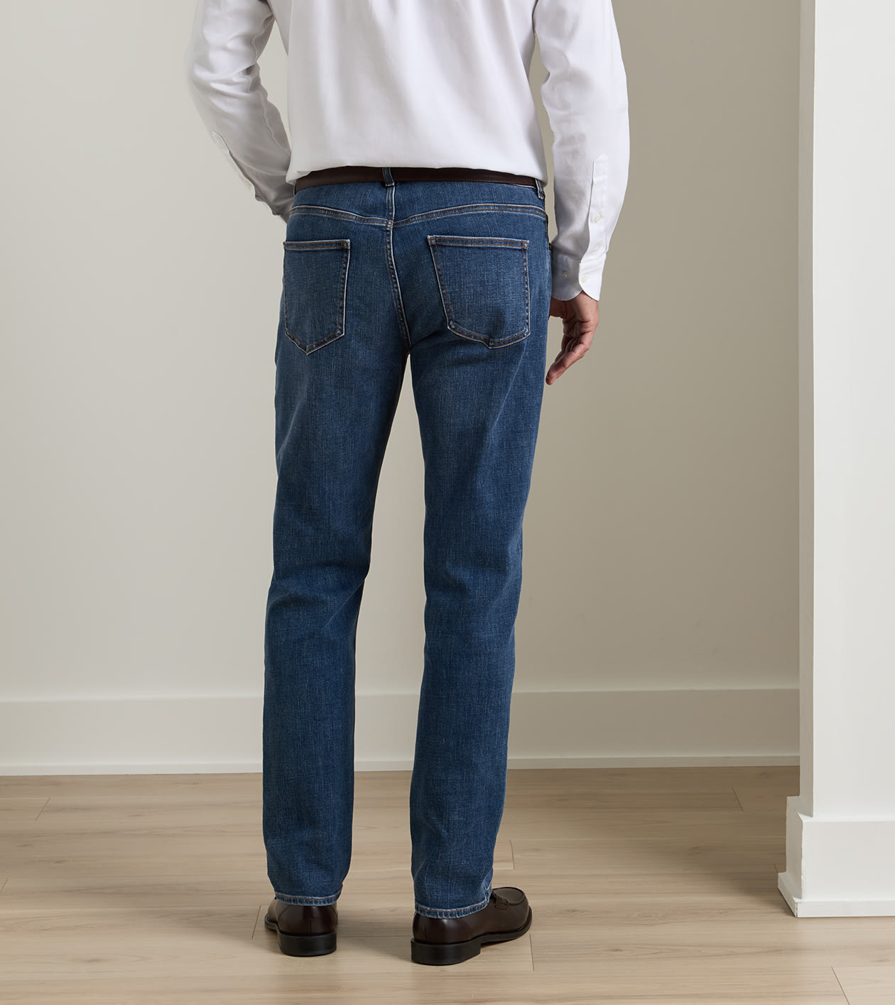 Crown Heritage Five Pocket Denim in INDIGO BLUE WASH - Alternate Image 2