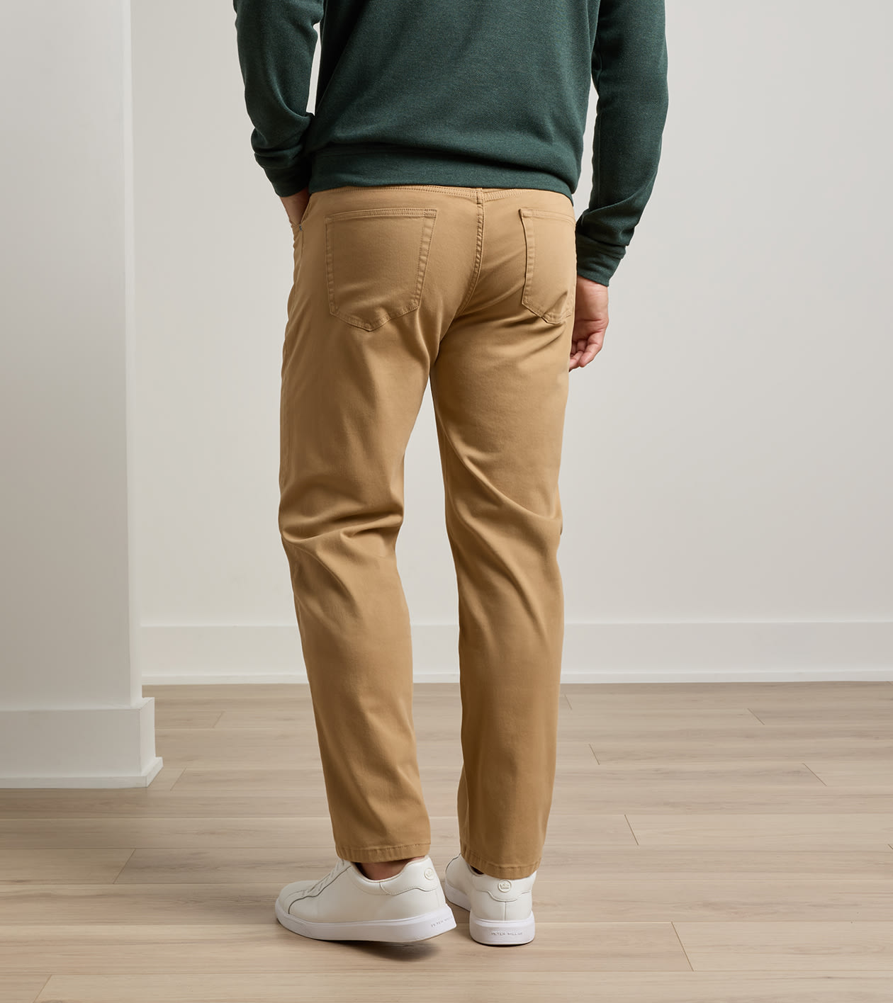 Signature Sateen Five-Pocket Trouser in Peanut - Alternate Image 2