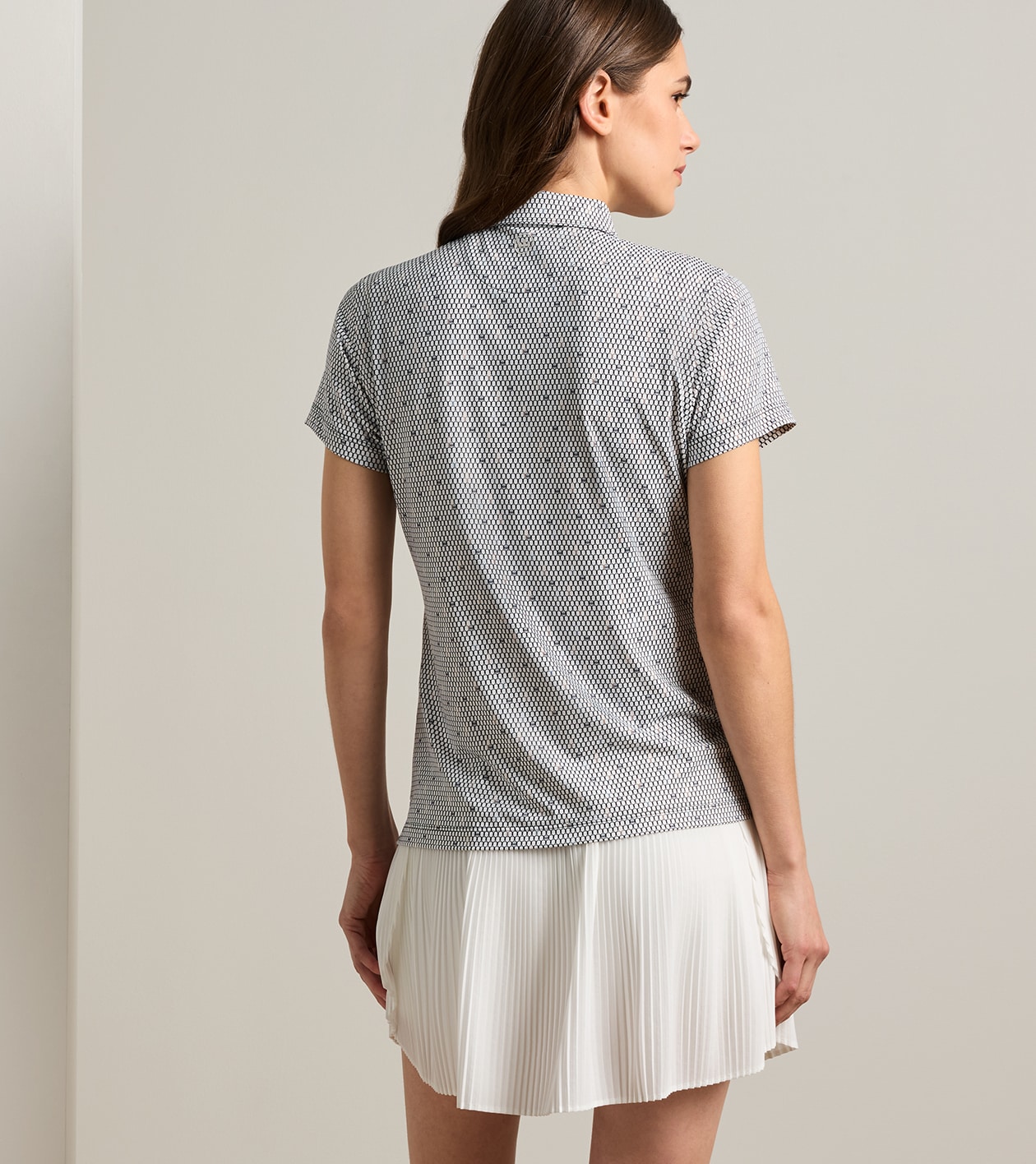 Courtside Charm Short-Sleeve Jersey Polo in Black - Alternate Image 2