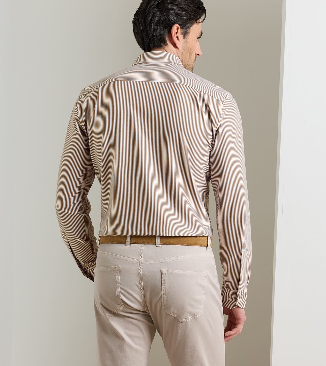 Excursionist Flex Stripe Sport Shirt in NUTMEG - Alternate Image 2