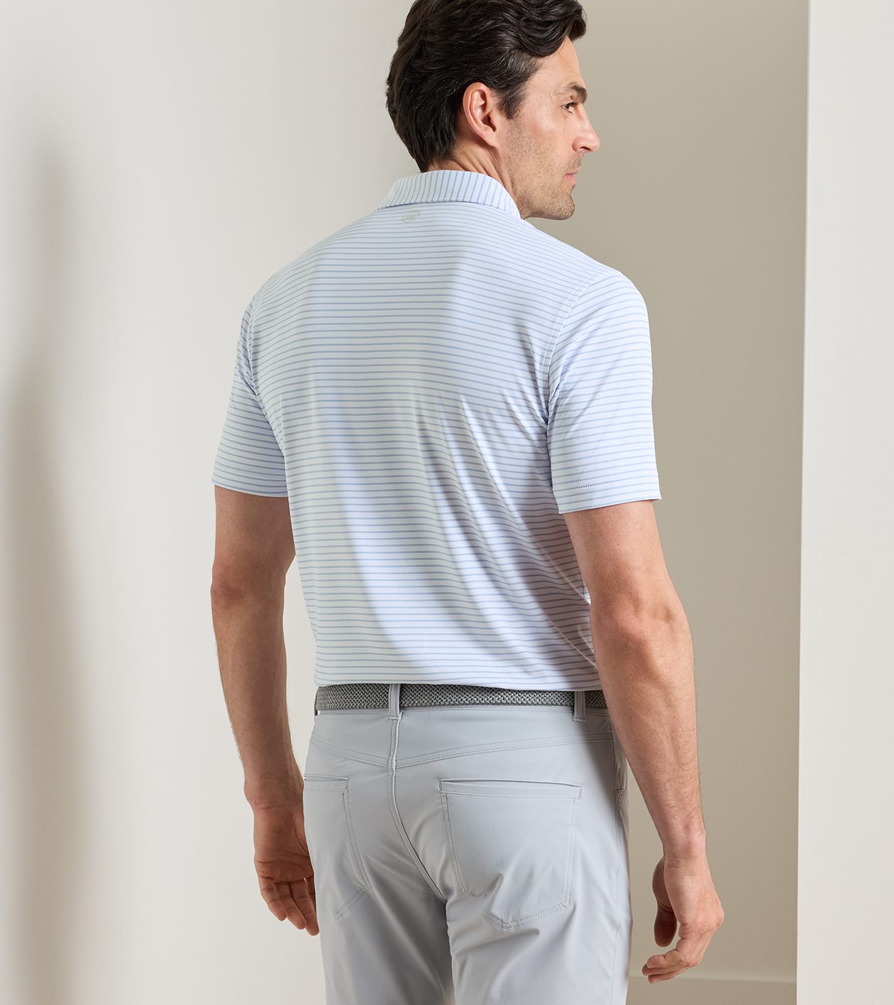 Keynote Performance Jersey Polo in White - Alternate Image 2