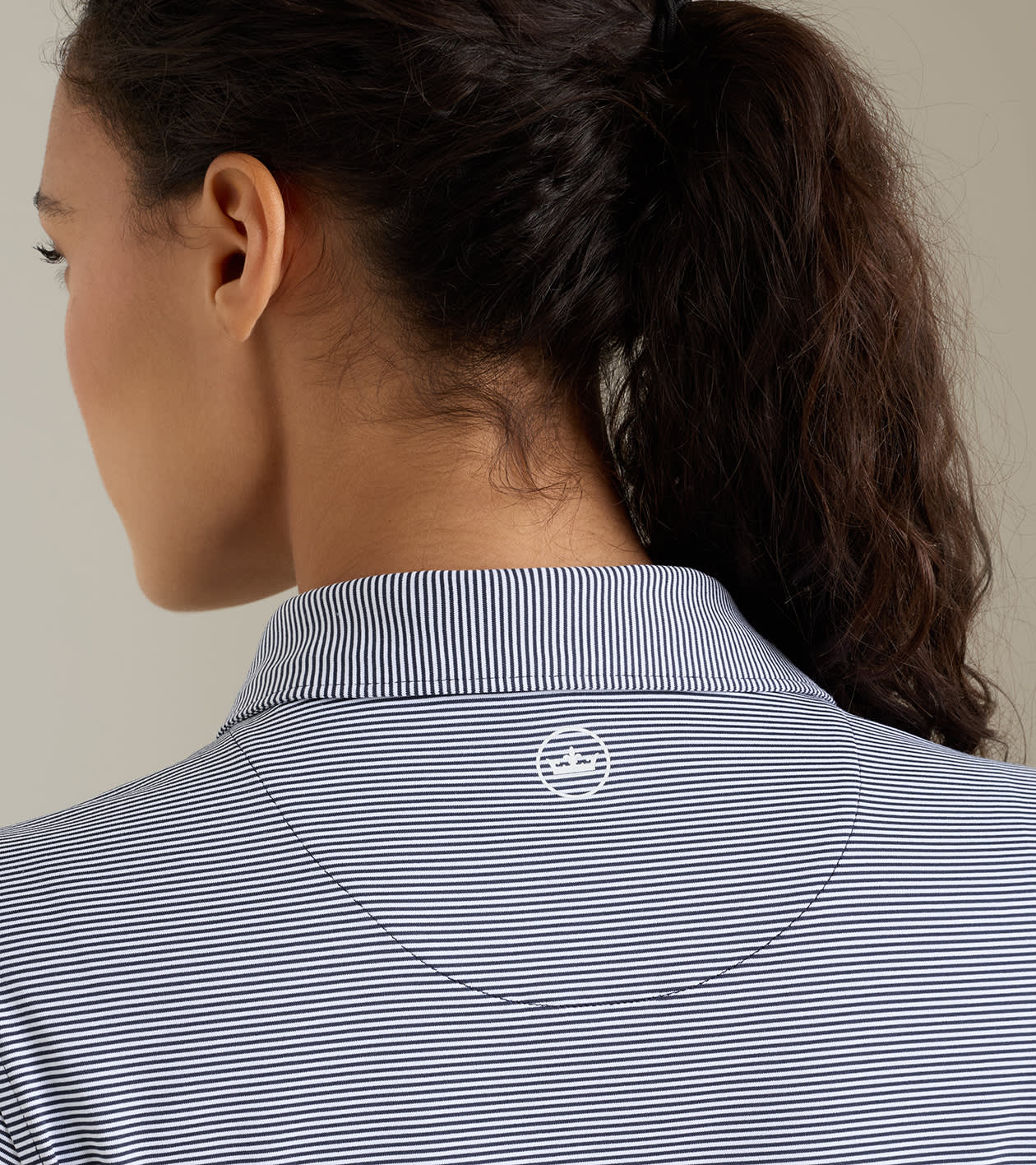 Jubilee Short-Sleeve Button Polo in Navy - Alternate Image 3