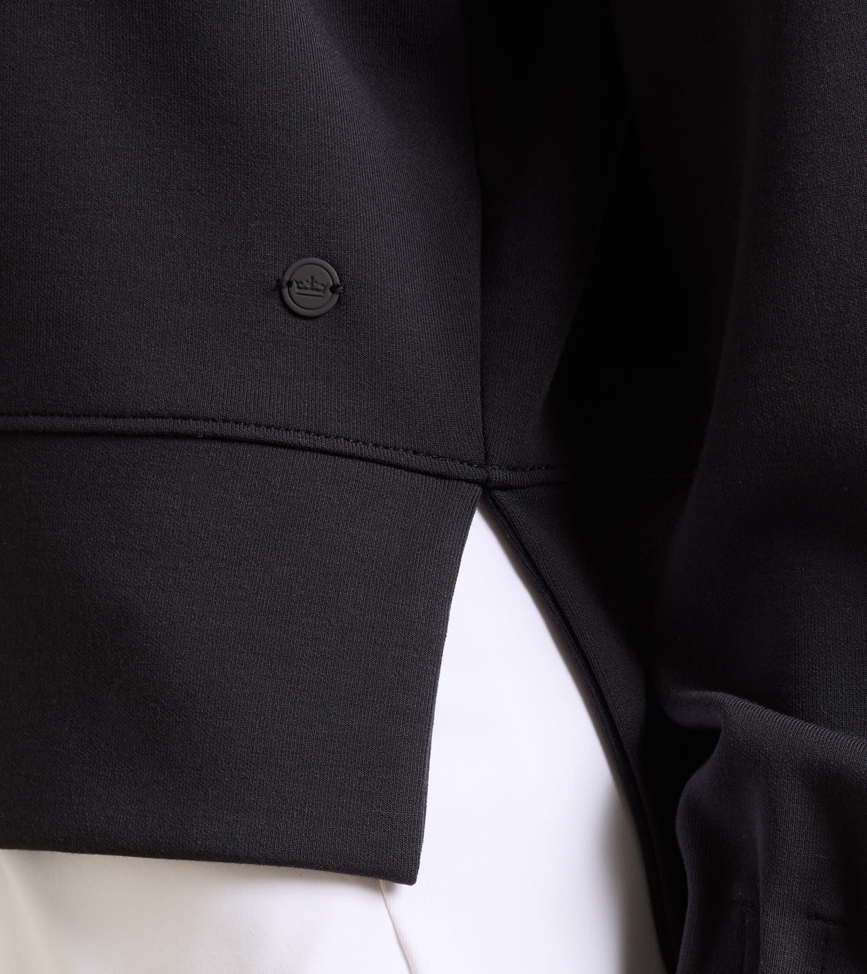 Flora Knit Half-Zip Pullover in Black - Alternate Image 3