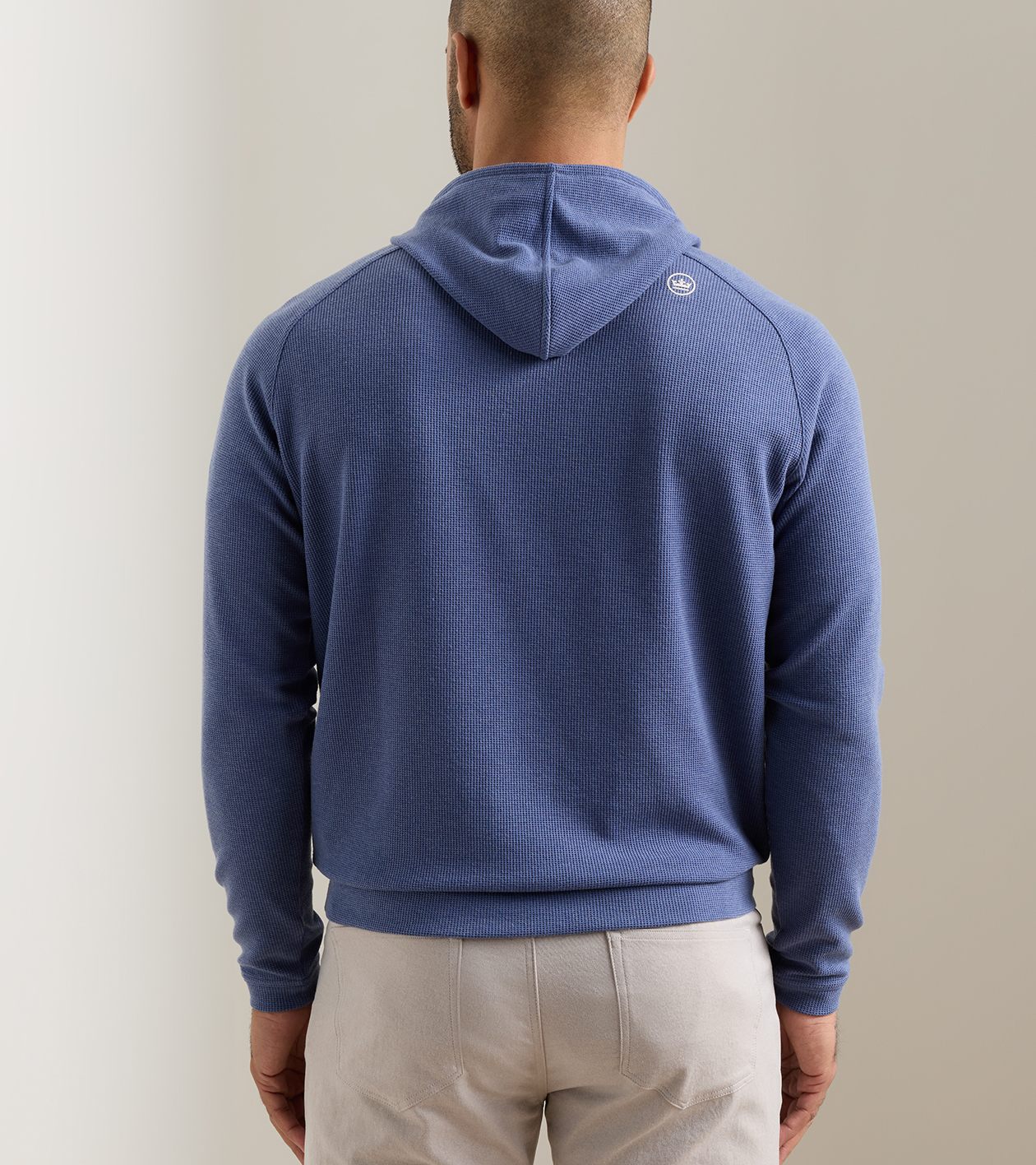 Pine Waffle Performance Hoodie in BALI BLUE - Alternate Image 2