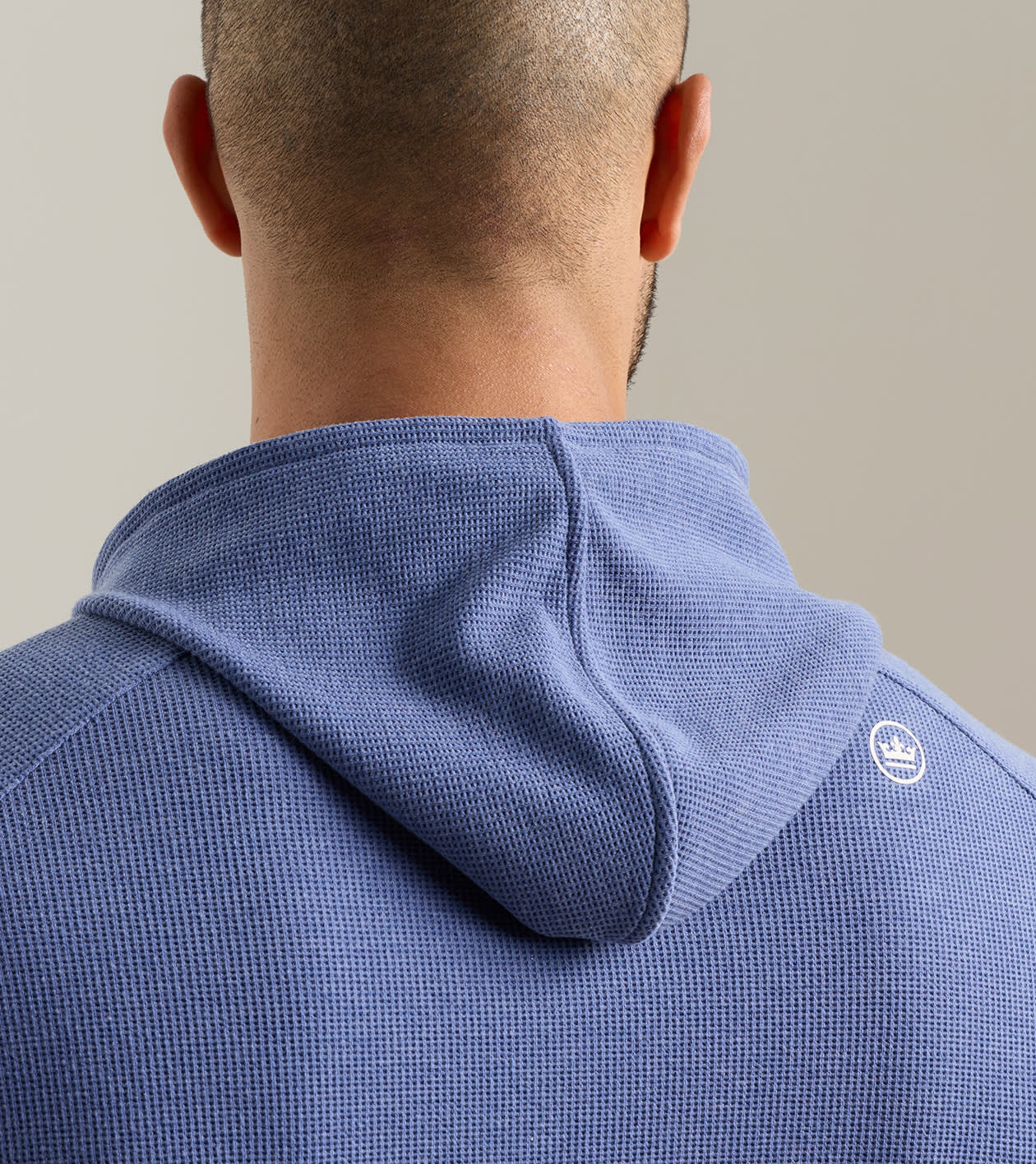 Pine Waffle Performance Hoodie in BALI BLUE - Alternate Image 3