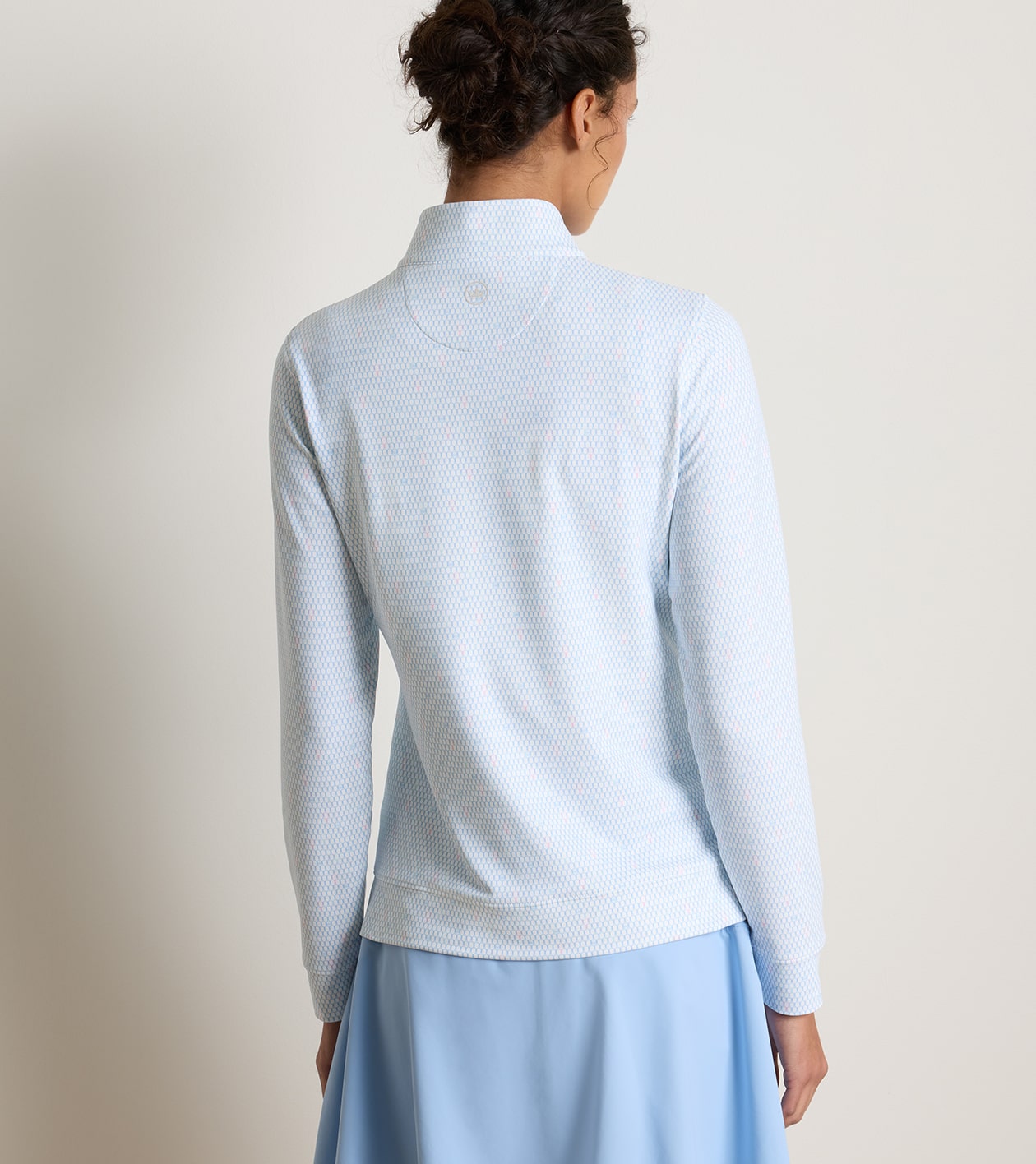 Perth Courtside Charm Printed Performance Quarter-Zip in Multi - Alternate Image 2