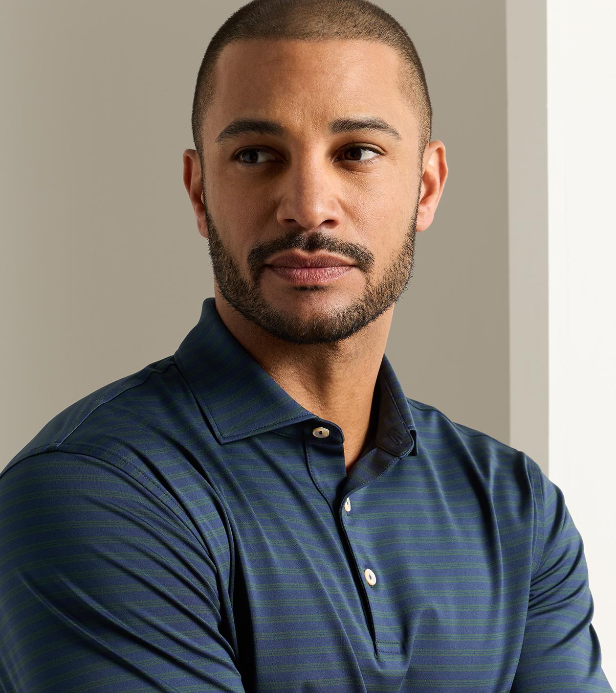 Rawlins Performance Jersey Polo in Navy - Alternate Image 4